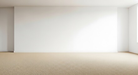 Bright, empty interior room with neutral walls and carpeted floor.