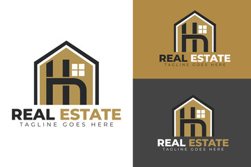 real estate logo , Real estate design Logo,Construction Architecture Building Logo,Black Gold Real Estate Logo