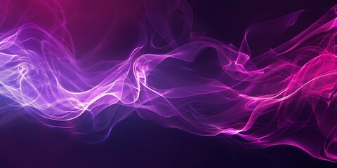 Ethereal purple and pink smoke swirls against a dark background