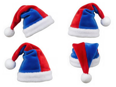 Red, white, and blue santa hat, perfect festive holiday attire - Powered by Adobe