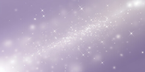 Obraz premium A dreamy lavender galaxy with sparkling stars and soft, ethereal clouds creating a celestial scene