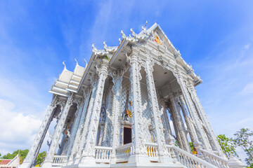 Silver chapel at Wat Don Yai, Lam Luk Ka District, Pathum Thani Province in Thailand