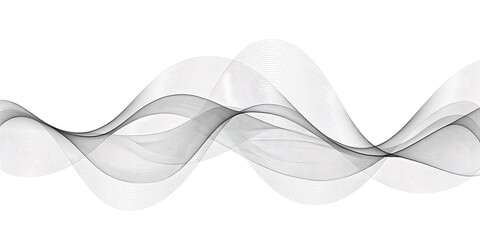 Abstract wavy lines illustration isolated on white background, creating a dynamic and fluid design