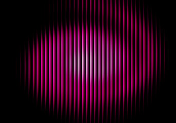 Abstract background of vertical pink lines with a central bright spot on a black background