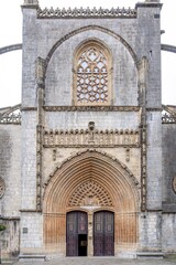 Obraz premium Portal of the Basilica of Santa Maria de la Asuncion in Lekeitio, Bizkaia, Spain