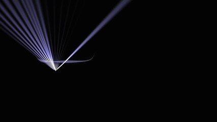 Minimal white line audio wave spectrum animation on black background with smooth frequency motion and clean digital equalizer beat pulses suitable for professional sound design visuals