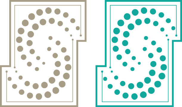 Letter S Dotted Monogram Pattern Logo Design Corporate Vector Template