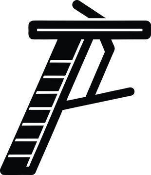 Modern diving board icon for sports and recreation designs