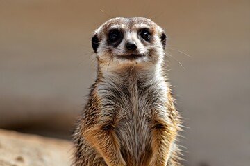 Fototapeta premium meerkat on the lookout, Standing Meerkat Watch