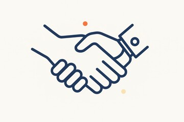 Graphic illustration of a handshake symbolizing partnerships collaboration and unity in a professional context reflecting modern business relationships and trustworthiness