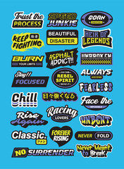 motorcycle and car sticker designs