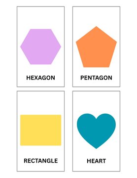 Geometric Shapes Flash Cards, Preschool Materials, Homeschool Printables, Montessori Materials	