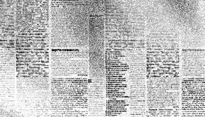 Obraz premium Overlay old black newspaper paper grunge vintage background. Grunge halftone style