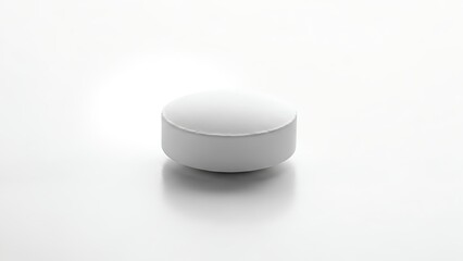 white pills on white background