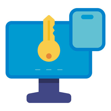 2fa two factor authentication flat icon