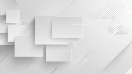 minimal geometric white background, abstract modern gray shapes, clean 3d layered design
