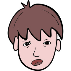 People shocked emoticon illustration
