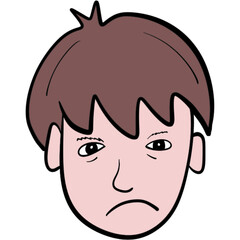 Illustration of child sad