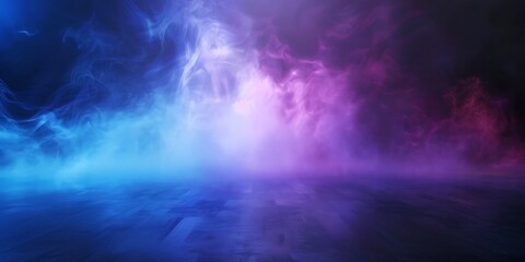 Ethereal wisps of blue and purple cosmic nebula with reflective ground, evoking mystery and wonder