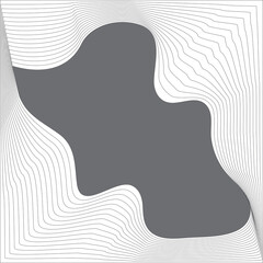 Square blend emblem. Curved line with frame element design