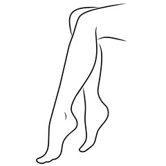 Sexy legs logo silhouette vector design