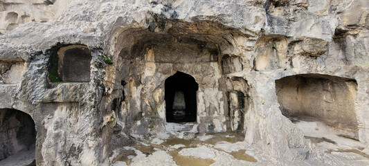Carved Buddha at Longmen Grottoes.