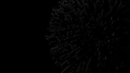 Abstract Black 3D Structure. High-quality image with clean composition and soft lighting. Ideal for web design, presentations, branding, social media and print.