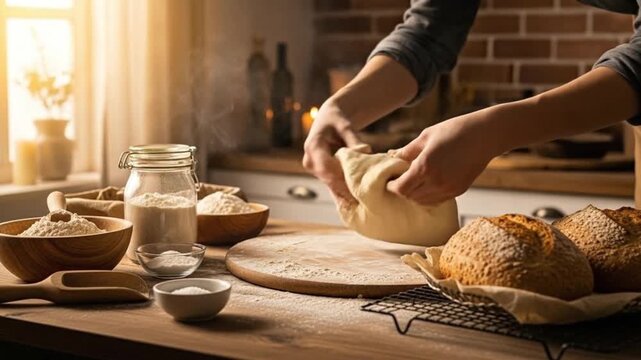 hands holding a loaf of bread