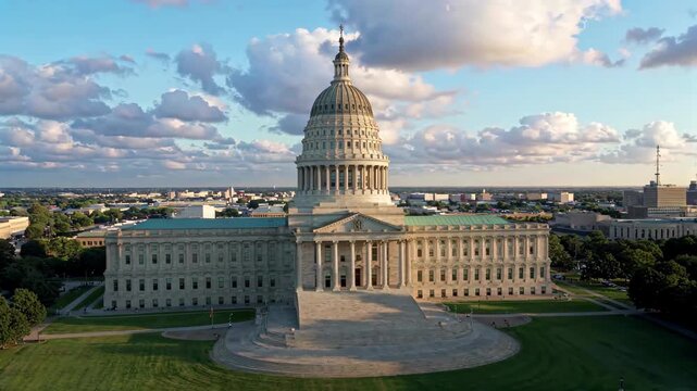U.S. Capitol Aerial Panorama Aerial view of the U.S. Capitol