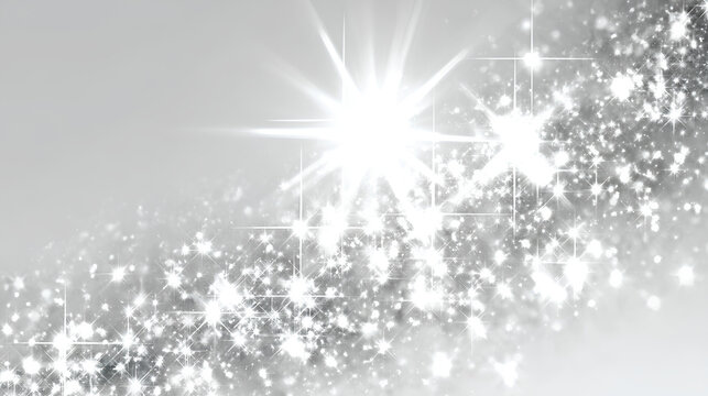 Twinkling stars Christmas magical glitter particles lens flare effect bokeh effect sparkling light glow flares glowing rays reflected sunlight stars in the night sky magical transformation - Powered by Adobe