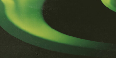 Abstract green light curve on dark background, a modern and dynamic visual composition with glowing effect