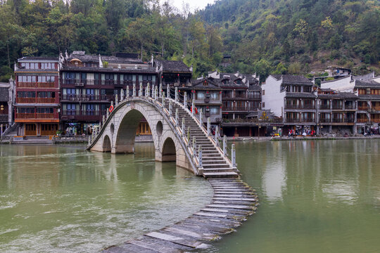 Fenghuang, Hunan, China. 11-04-2024. View of Fenghuang city in Hunan, China. 