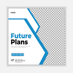 Social media future plan post template with best design organic shape tamplate