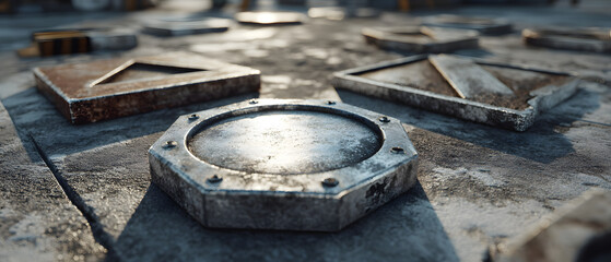 Parking sign set.Various shape parking sign.