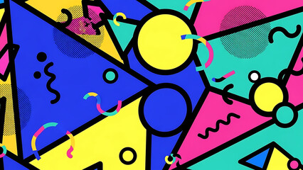 Abstract colorful background with circle pattern, vector illustration, and retro music art design