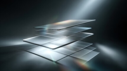 Layered display screens showcase innovation and crystal-clear technology.