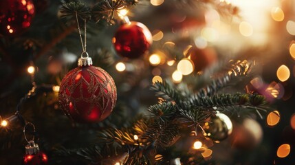 Aesthetic light and shadow Christmas photo