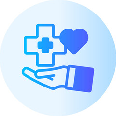 Obraz premium red cross gradient icon