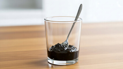 Salajeet natural food in glass, Salajeet drop in glass 