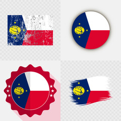 Wake Island National Flag Icon Collection.