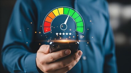 Businessman and businesswoman target success concept on a virtual screen using global technology network communication