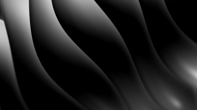 3d Abstract black background looping animation. Smooth dark waves create an abstract background.