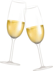 two glasses of champagne