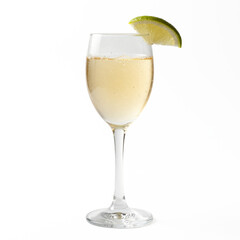 glass of champagne isolated