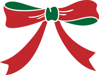 Christmas pink decorative bow illustration design