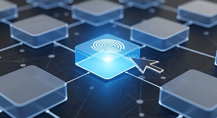 Digital security fingerprint authentication system with blockchain network connections