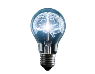 Brain-shaped lightbulb illuminates