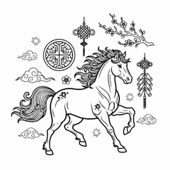 Chinese New Year Li chun Fire Horse