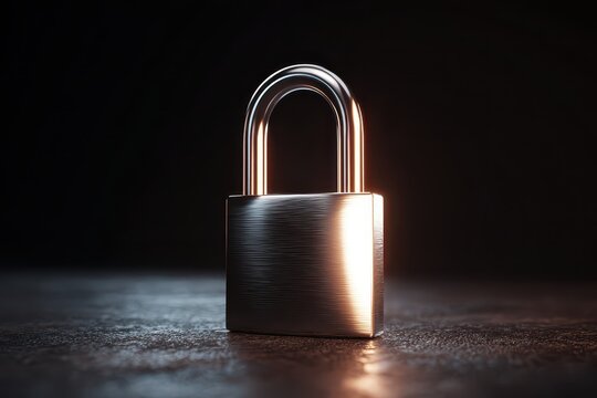Secured payment encryption technology represented by a metallic padlock symbolizing heightened security and protection for financial transactions in modern digital environments - Powered by Adobe