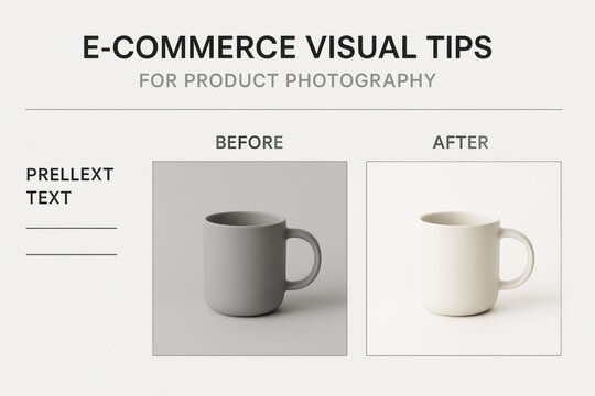 E-commerce product photography tips: Before and after mug visual guide